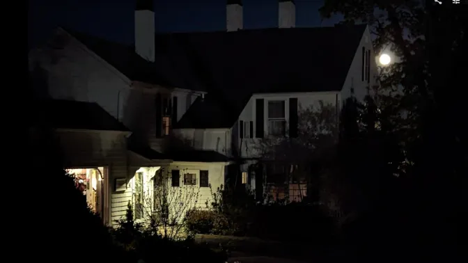 Kingston house at night